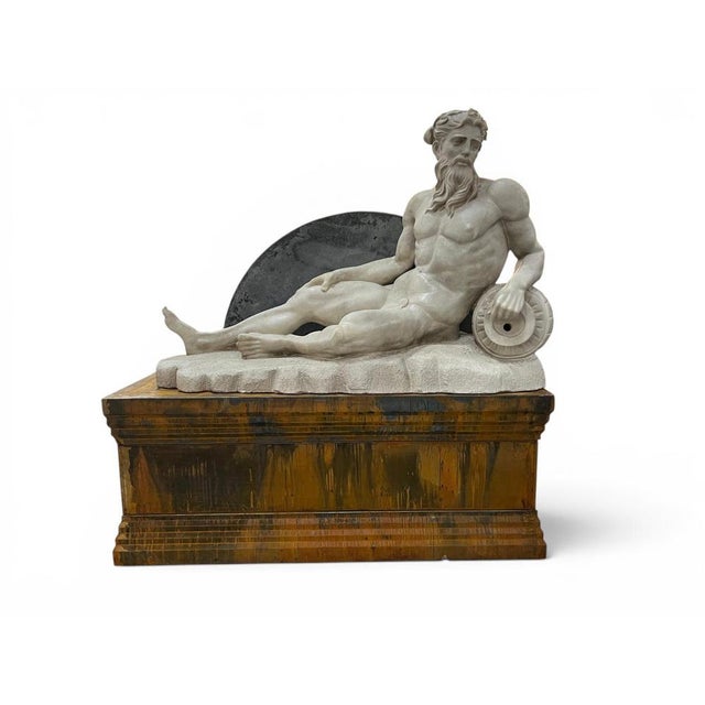 Italian Artist, Large Sculptures of Greek Mythological Figures, 1990, Marble, Set of 2 For Sale - Image 6 of 8