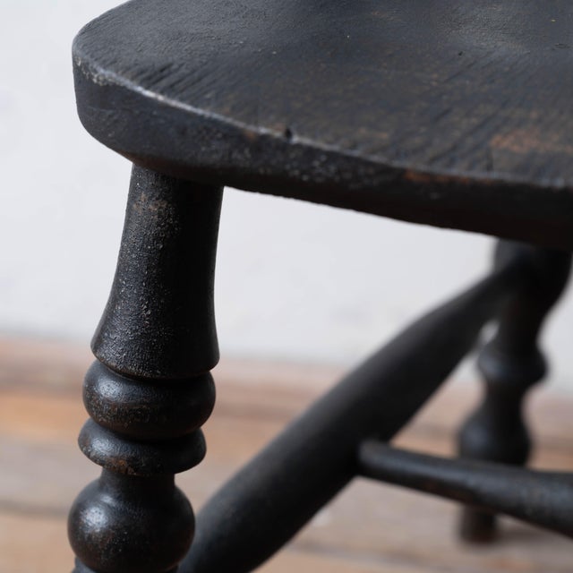 Captain's Chair in Black, c.1880 For Sale - Image 4 of 18