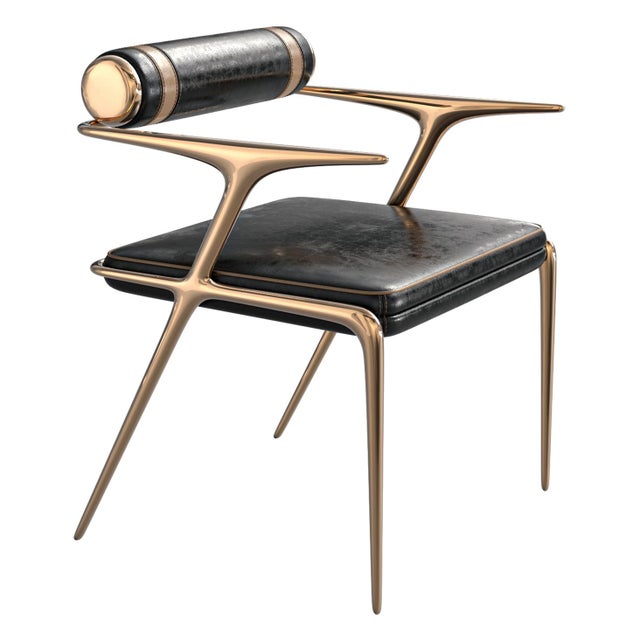 "Sfida" Chair, with Bronze and Tailor Made Leather The world needs icons. Those exceptional few that stand clear of the...