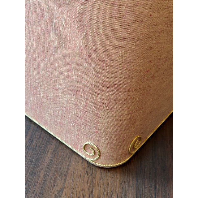 2010s Orange Lampshade With Yellow Trim For Sale - Image 5 of 6