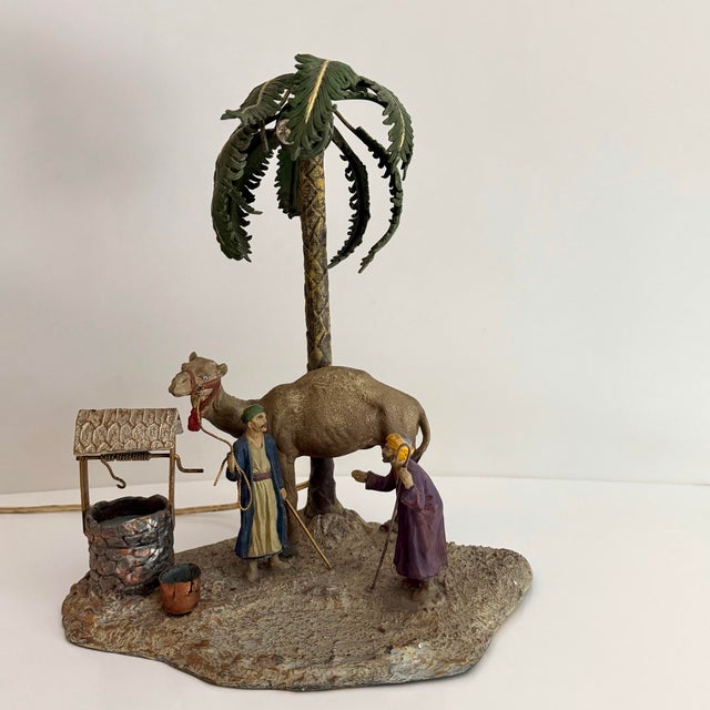1920s Vintage Austrian Orientalist Lamp in the Style of Franz Bergman For Sale - Image 5 of 12
