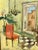 Charming vintage Spanish-style interior painting depicting an intimate, sunlit room with a striking red chair,...