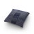 Turkish PESHTEMAL Cotton Ikat Pillow, Navy For Sale - Image 3 of 3
