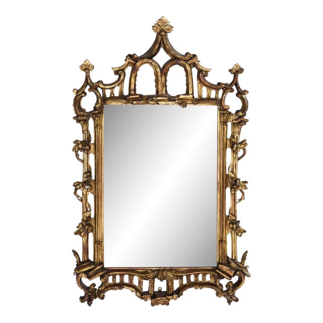 George III Period Giltwood Mirror, England, 18th Century For Sale