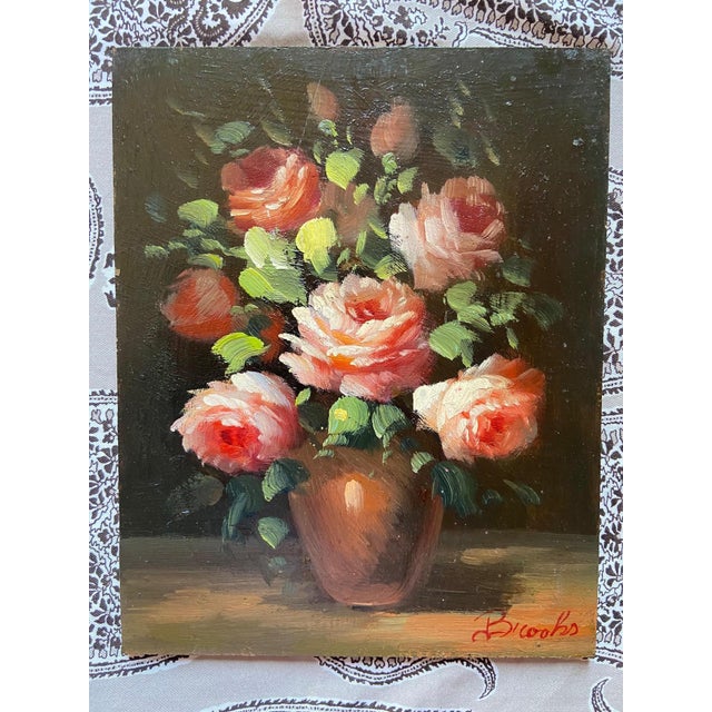 Peter Brooks is from the contemporary Flemish school. His style is vibrant and classic, with a dark light from which roses...