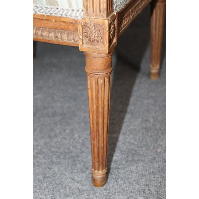 Pair 19th C French Louis XVI Style Carved Armchairs For Sale In Philadelphia - Image 6 of 13