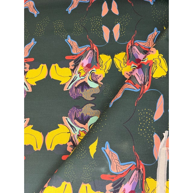 Kristy Stafford - Dragonflower Green Fabric 2 7/8 Fabric For Sale - Image 4 of 6