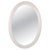 Wood Oval White Painted Mirror with Wooden Frame, 1940s For Sale - Image 7 of 7
