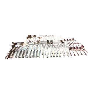Gorham 1938 Sterling Silver Flatware, Greenbrier Pattern, 102 Pieces Including 18 Full Place Settings and Serving Pieces For Sale