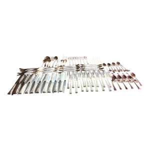 Gorham 1938 Sterling Silver Flatware, Greenbrier Pattern, 102 Pieces Including 18 Full Place Settings and Serving Pieces