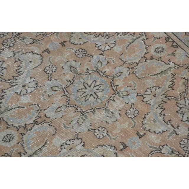 Textile 1960s Handmade Oushak Wool Rug For Sale - Image 7 of 10