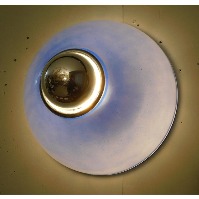 1970s Blue Tilos Sconces by Ernesto Gismondi for Artemide, a Pair For Sale - Image 6 of 10