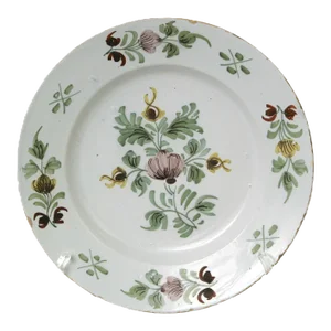 18thC.English Delft Fazackerley Plate Charger, 1740-1760