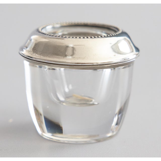 Frank Whiting Vintage Sterling Silver & Glass Match Striker Holder For Sale - Image 4 of 7