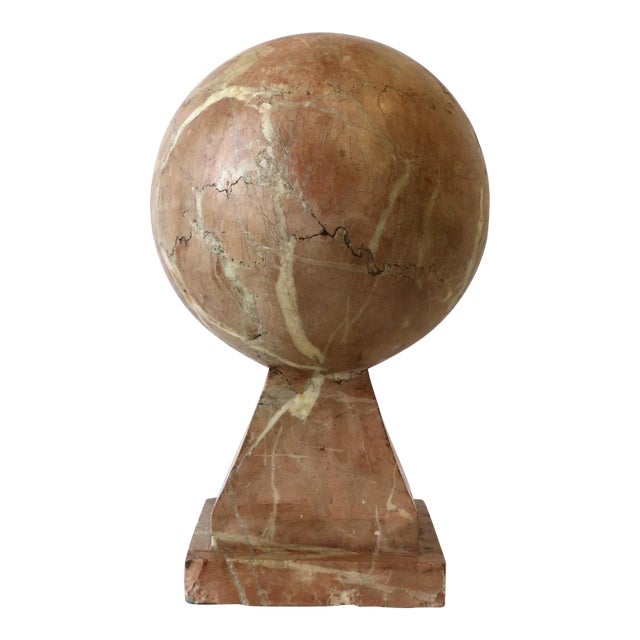 Marble Sphere Sculpture, Modern Art Deco, Circa Early-20th Century For Sale
