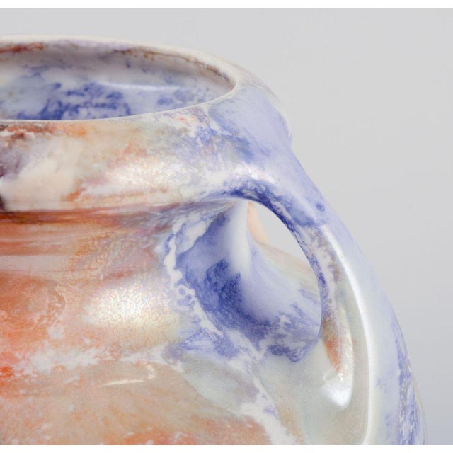 1920s Art Deco Marmor Vase in Ceramic with Marble Decoration from Arabia, Finland, 1920s For Sale - Image 5 of 8