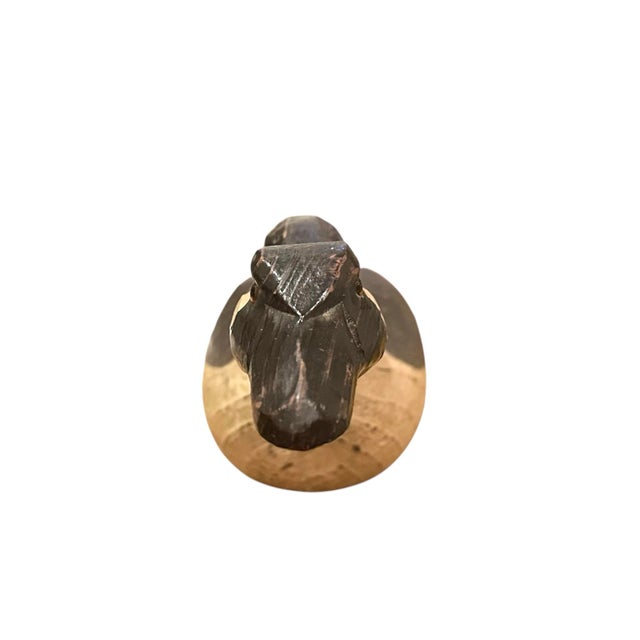 Vintage Folk Art Hand Carved & Painted Wooden Swimming Canadian Goose Decoy / Carving / Sculpture, Circa 1930 For Sale - Image 4 of 7