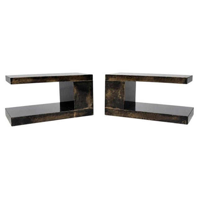 Vintage Italian Side Tables from Aldo Tura, 1960s, Set of 2 For Sale - Image 6 of 6