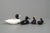 Porcelain Ducks in Black & White, 1970s, Set of 4 For Sale - Image 4 of 14