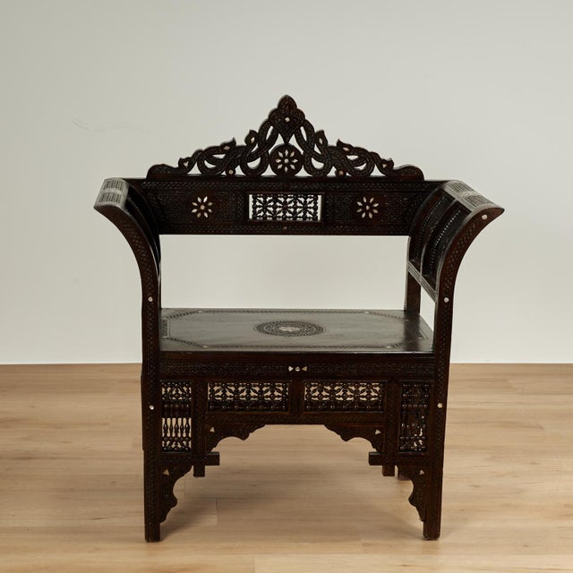 Pair of Antique Anglo Indian Carved and Inlaid Chairs For Sale - Image 12 of 16