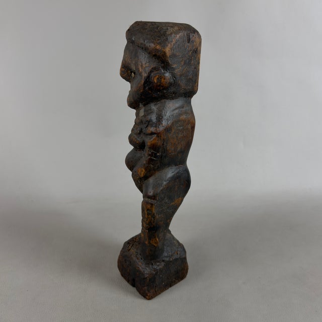 Vintage 20th Century Nude African Tribal Wooden Sculpture, Congo For Sale - Image 5 of 11