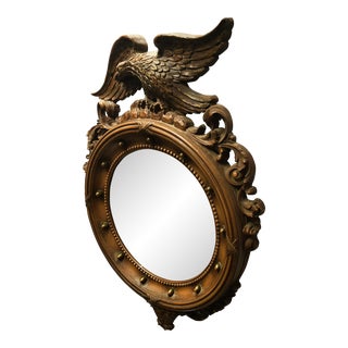 Vintage Federal Gilt Mirror With Eagle For Sale