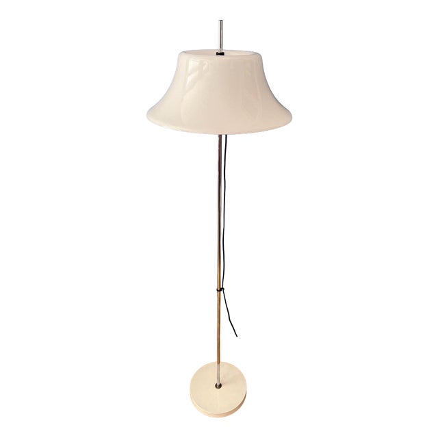 Vintage Space Age Floor Lamp with Acrylic Glass UFO Shade For Sale