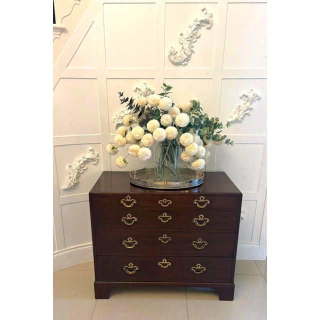 Antique George II Mahogany Chest of Drawers with Fitted Writing Desk, 1750 For Sale - Image 3 of 18