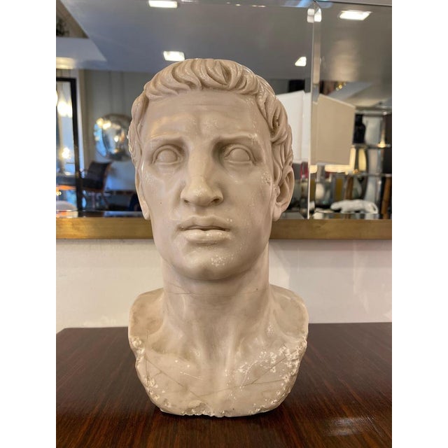 Bust of a Roman Emperor, Early 1800s, Marble For Sale - Image 4 of 13