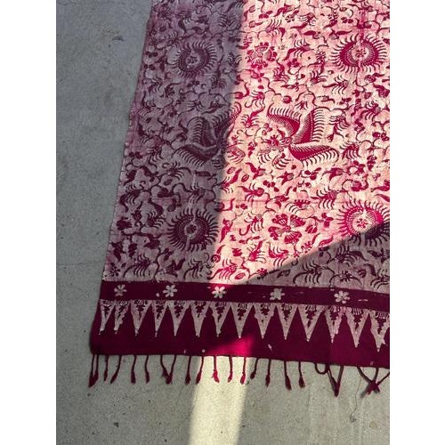 Large Indonesian Printed Batik Ceremonial Fabric For Sale - Image 6 of 18