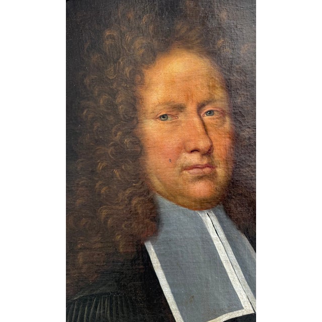 Unknown, Portrait of a Magistrate, 1800s, Oil on Canvas For Sale - Image 4 of 12
