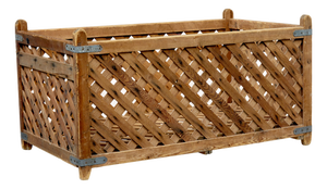 Scandinavian Pine Log Basket, 1890