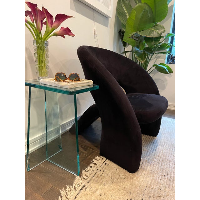 Chic postmodern lounge chair in the style of Jaymar. This chair is the definition of sleek! Looks great from all angles,...