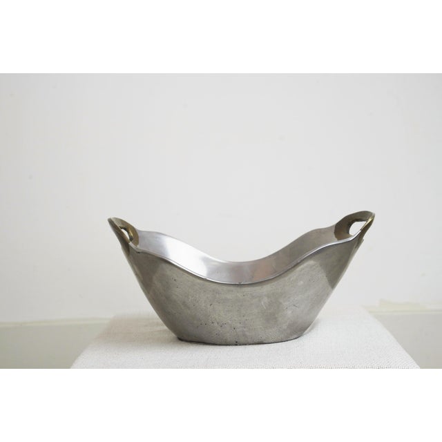 Brutalist Spanish Brutalist Aluminum Brass Ardisur Bowl, 1970s For Sale - Image 3 of 11