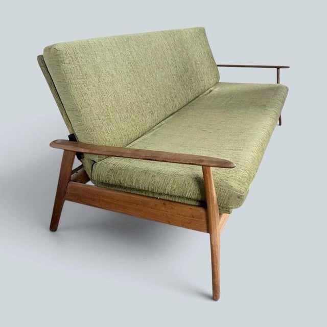 Contemporary Mid-Century Danish Teak Three-Seater Daybed For Sale - Image 3 of 6