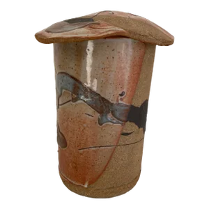 Vintage Studio Pottery Large Vase With Lid