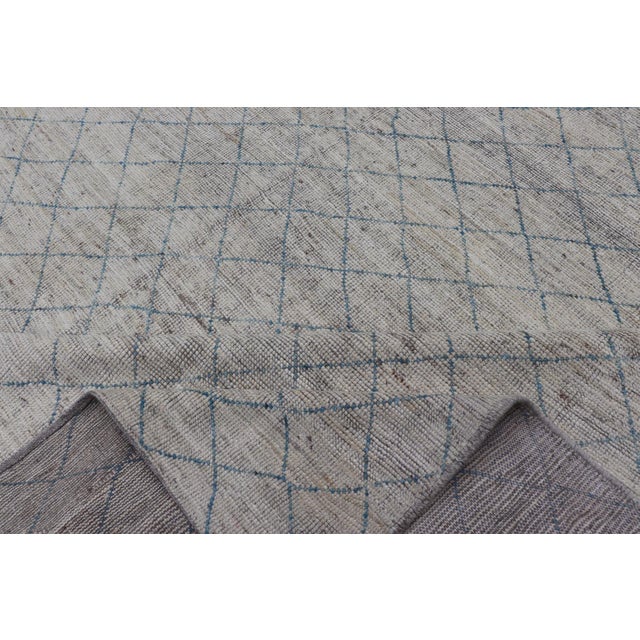 Hand-Knotted Wool Rug by Keivan Woven Arts Diamond Design 10'2 X 13'6 For Sale - Image 11 of 11
