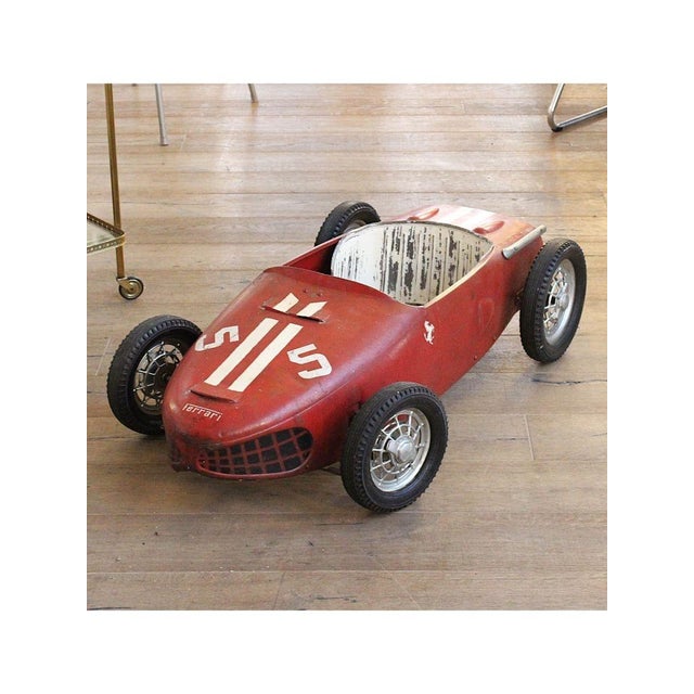 Type Ferrari pedal bike Date 1960 Origin Italy Designer Ferrari Materials Iron, Plastic Width 58 cm Depth 110 cm Height 27 cm