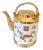 Vintage Dragon and Phoenix Decorated Gilt Teapot With Bamboo Handle For Sale