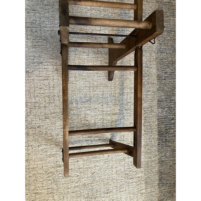 Antique Folding Wooden Washstand For Sale - Image 4 of 10