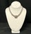 David Yurman Sterling & 14K Gold Double Strand Necklace w/ Chalcedony Stone. 124 grams total. Marked 525, 925, Designer...