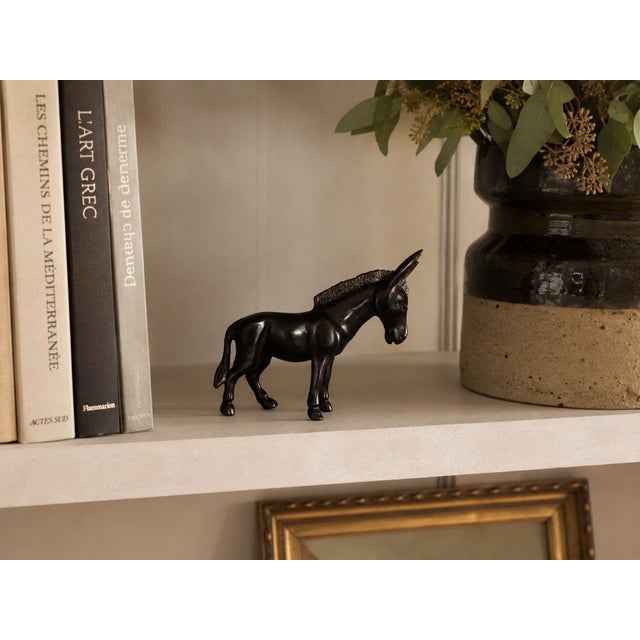 Vintage Bronze Donkey Figurine, 1950 For Sale - Image 10 of 11