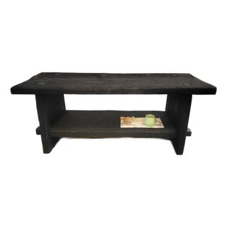 Yakisugi Coffee Table — Reclaimed Barnwood, Shou Sugi Ban Finish, Lower Shelf, Handmade Western Ny For Sale