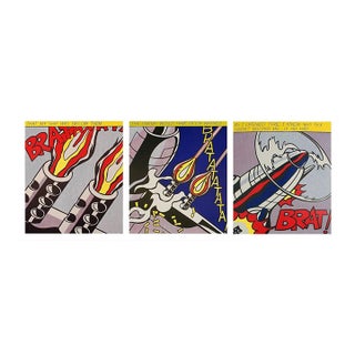 Roy Lichtenstein as I Opened Fire, Set of 3 Vintage Posters For Sale