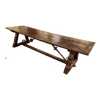 Spanish Medieval Style Monastery Table in Oak For Sale