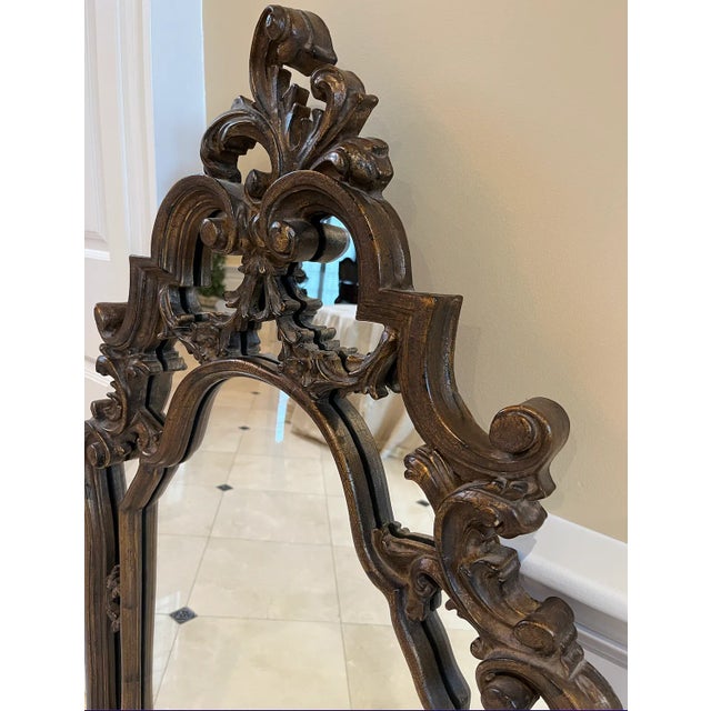 2000s Scroll and Leaf Frame Wall Mirror For Sale In New York - Image 6 of 12
