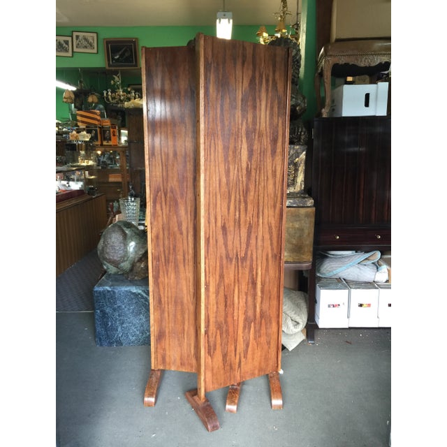 2000 - 2009 Oak Trifold Mirror Dressing Mirror For Sale - Image 5 of 9