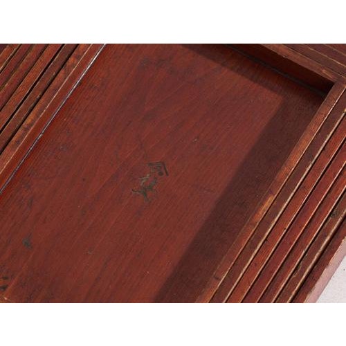 Antique Japanese Wooden Serving Trays, Set of 7 For Sale - Image 3 of 11