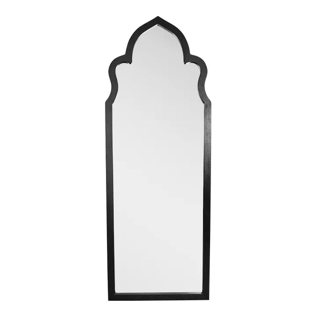 Black Moorish Wood Full Length Mirror For Sale