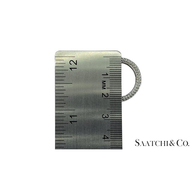 Red Stunning Platinum (950) Engraved Natural Ruby: Ring Band, Size 5.5 For Sale - Image 8 of 8